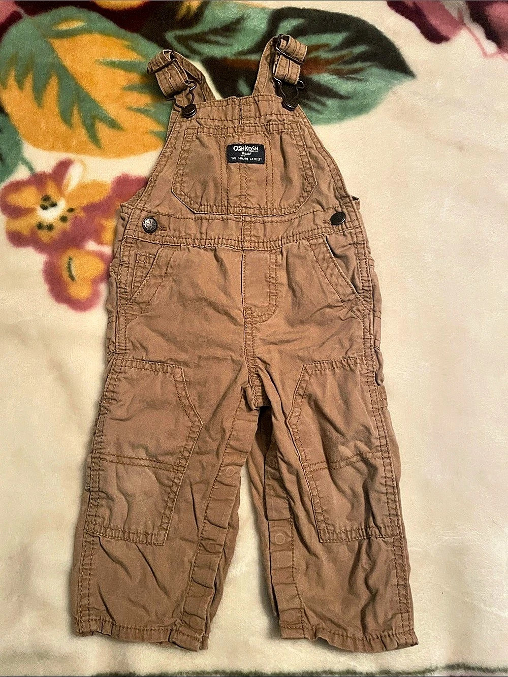 OshKosh B'gosh Baby 12M Brown Overalls